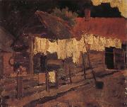 Piet Mondrian The Rope in front of the farmhouse oil